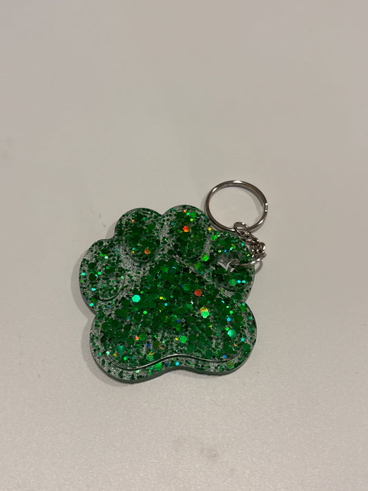 Paw print keychain