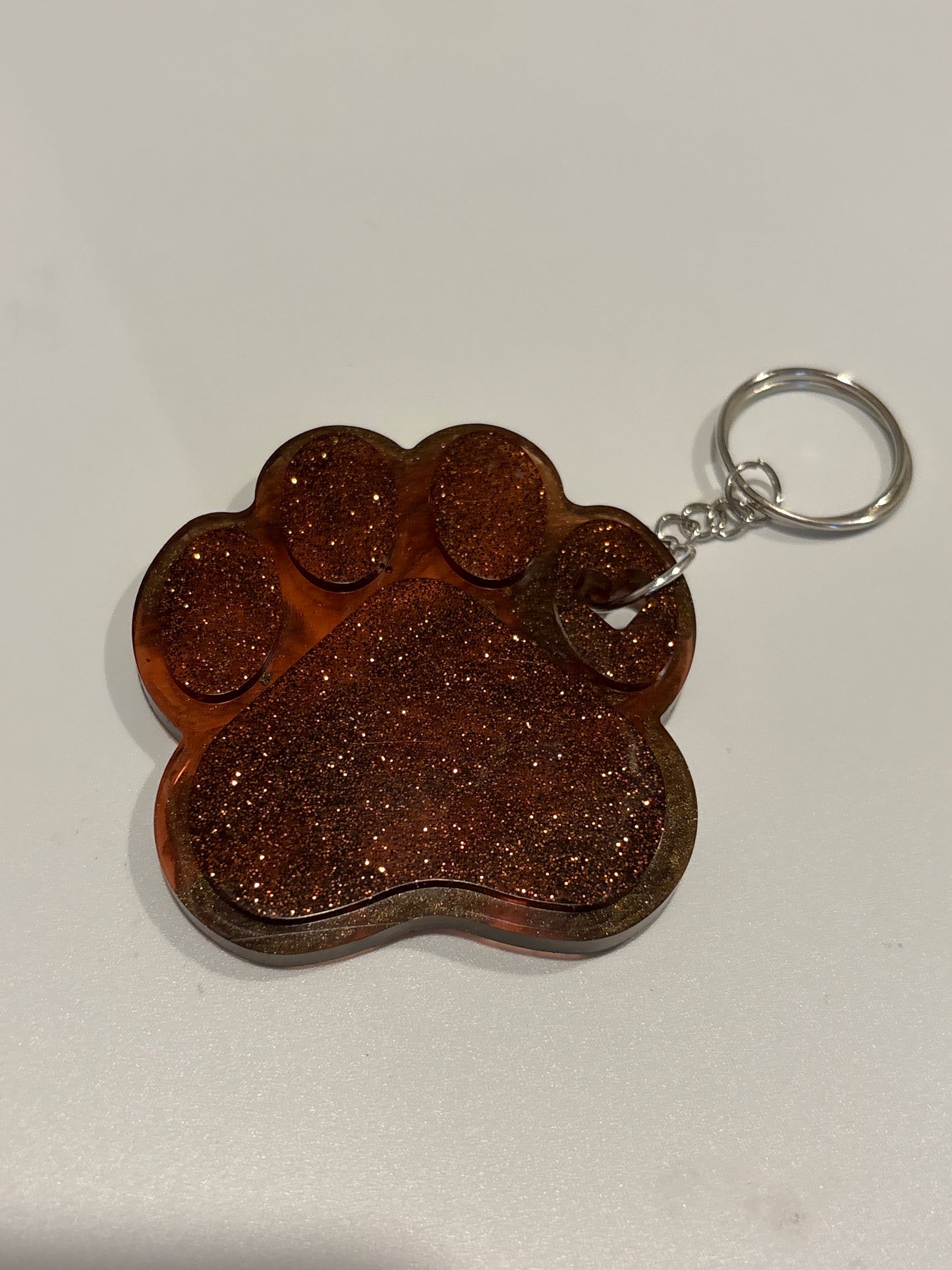 Paw print keychain