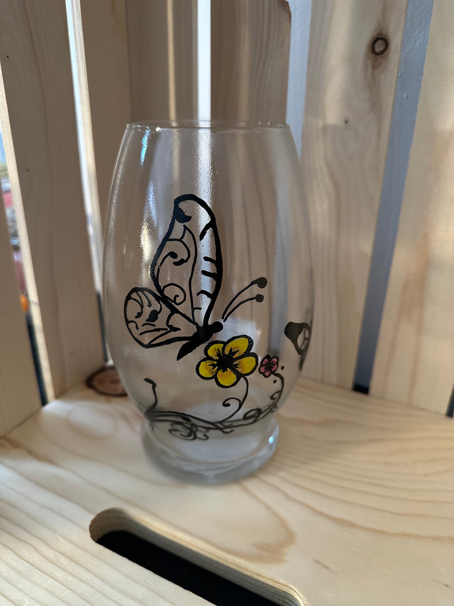 Butterfly flower vase