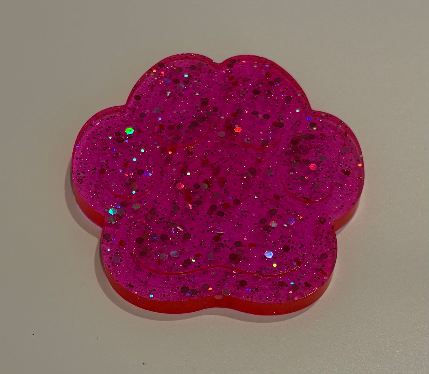 Paw print coaster