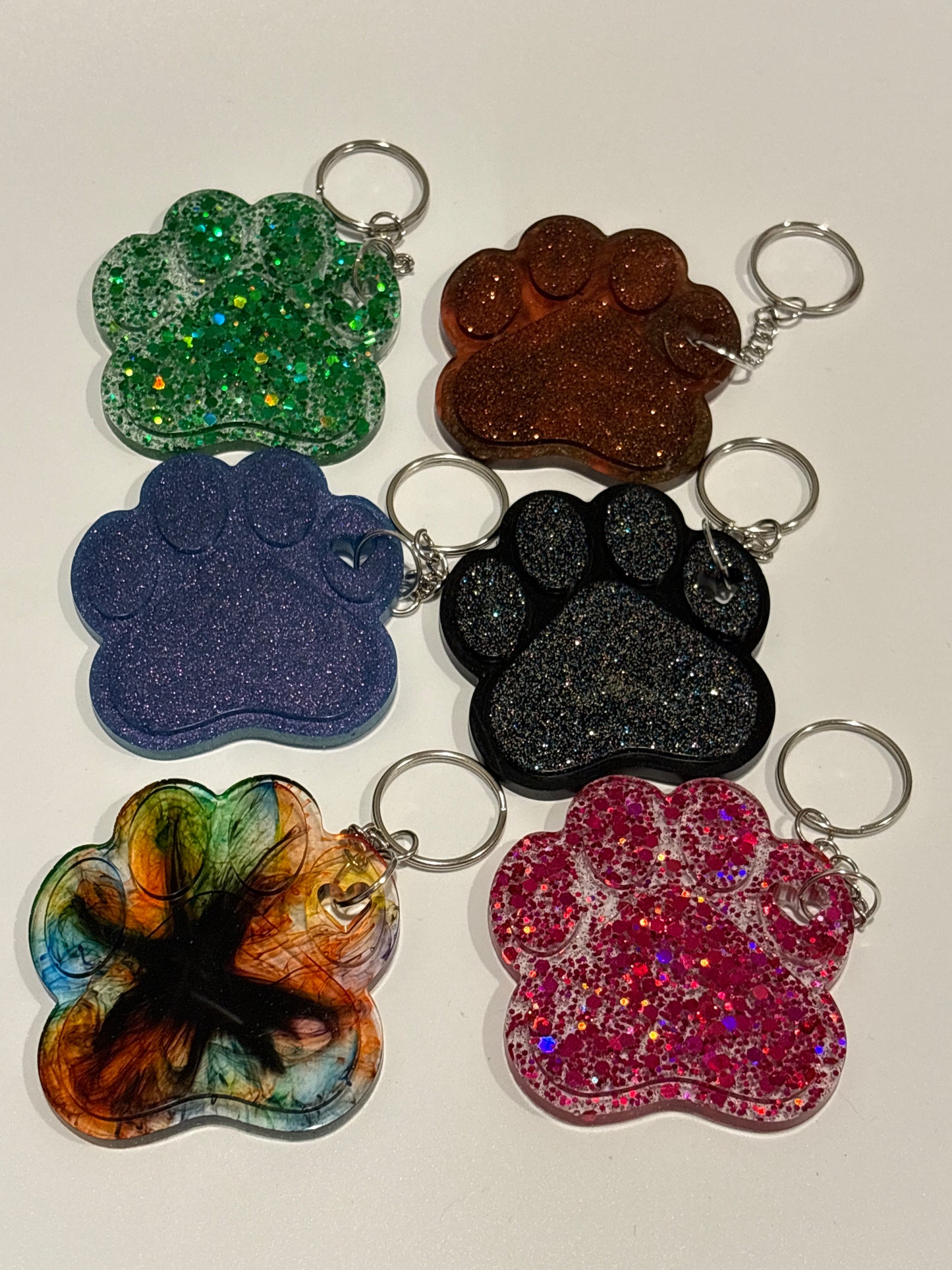Paw print keychain