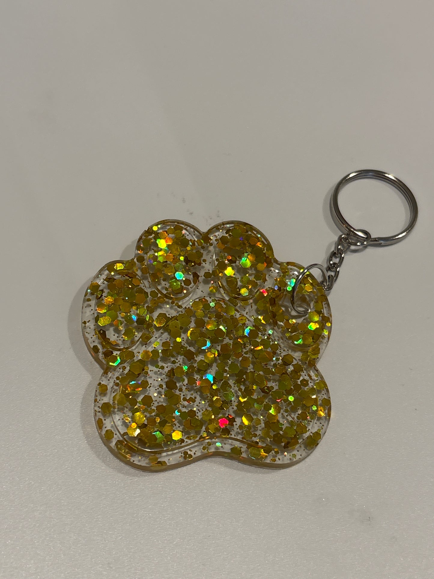Paw print keychain