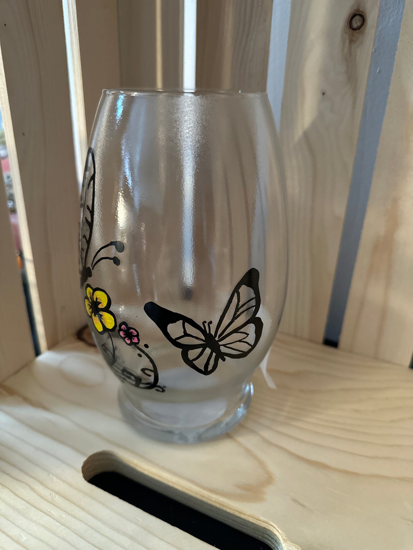 Butterfly flower vase