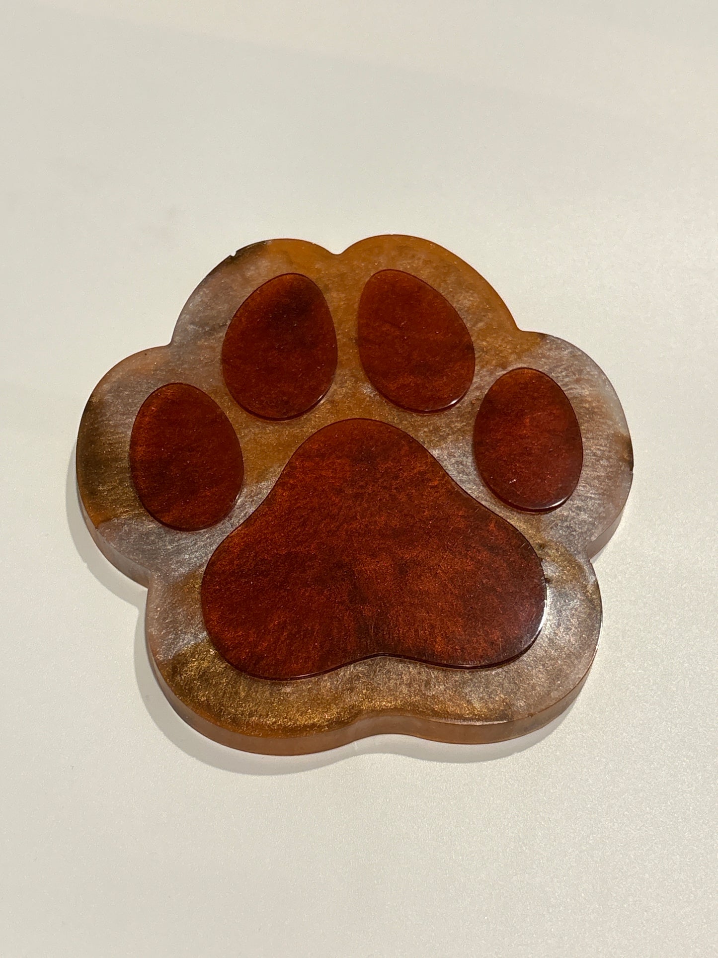 Paw print coaster