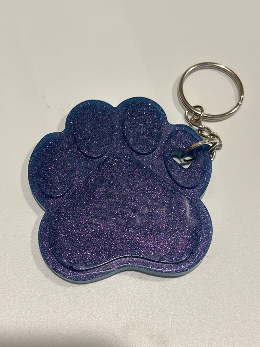 Paw print keychain