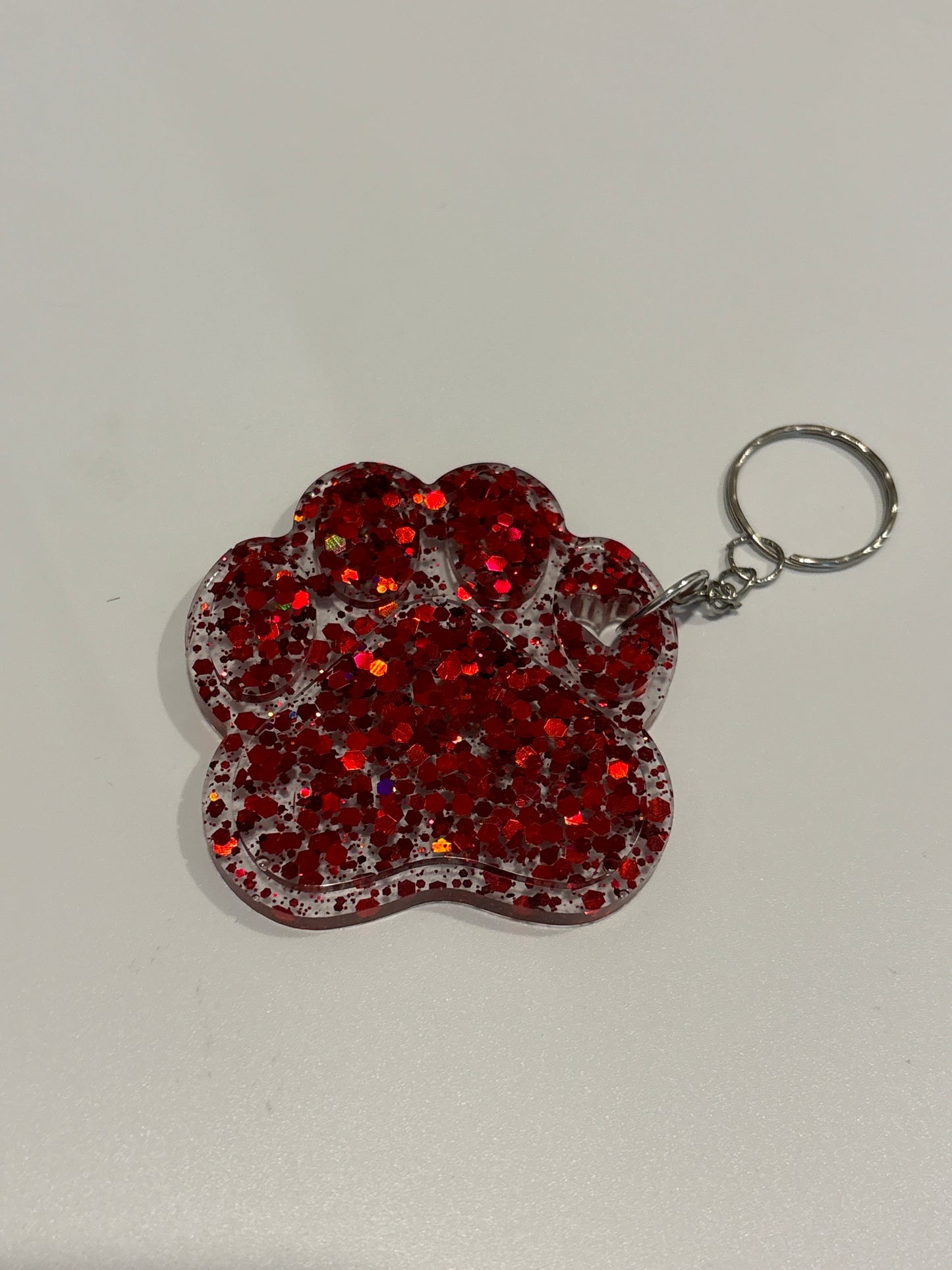 Paw print keychain