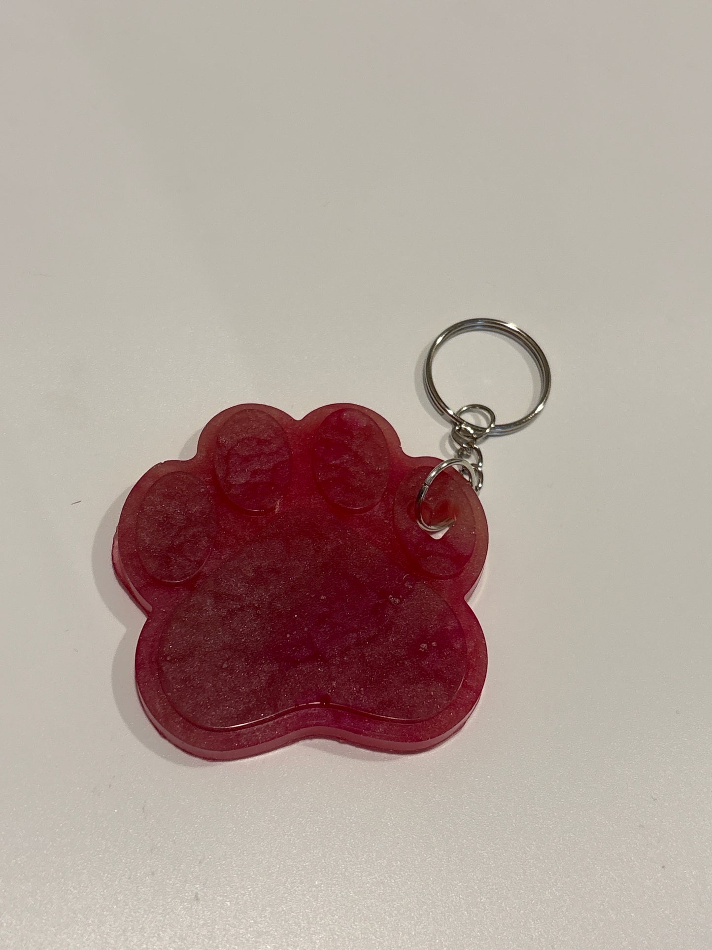 Paw print keychain