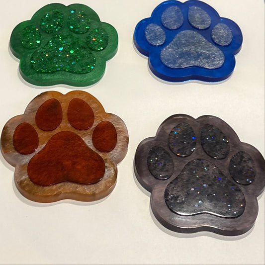 Paw print coaster