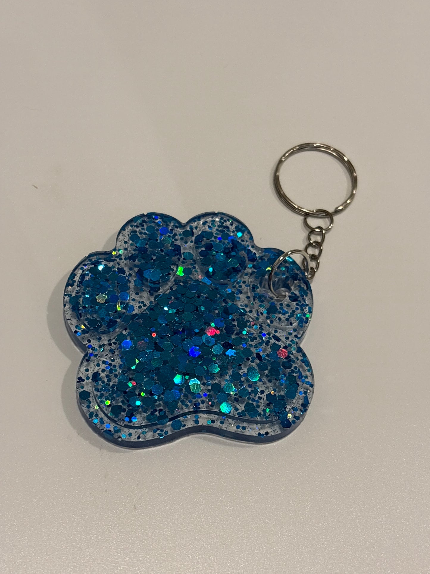 Paw print keychain