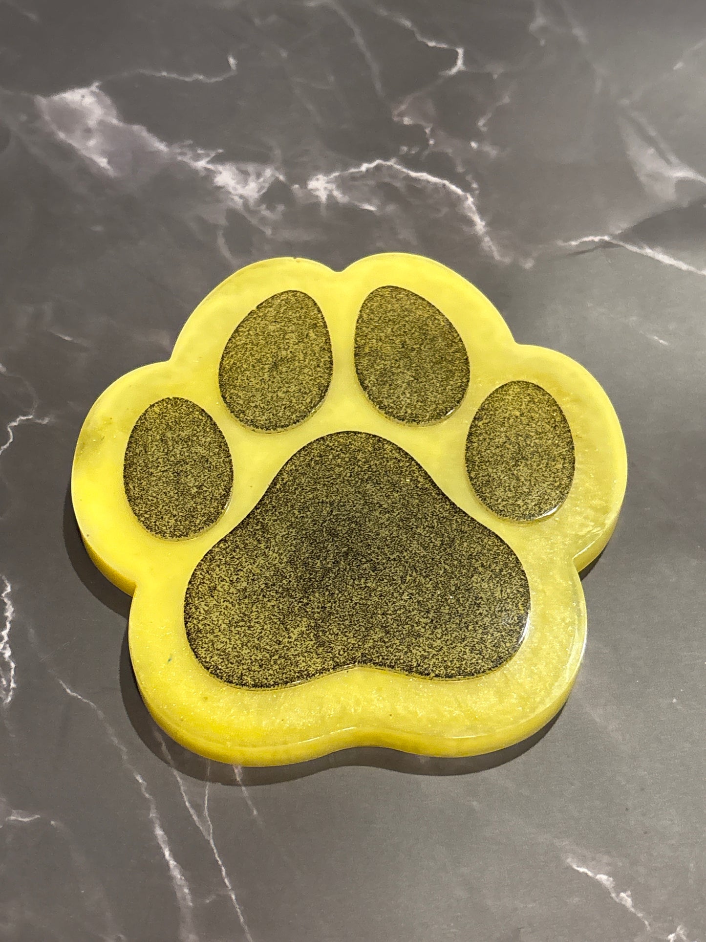 Paw print coaster