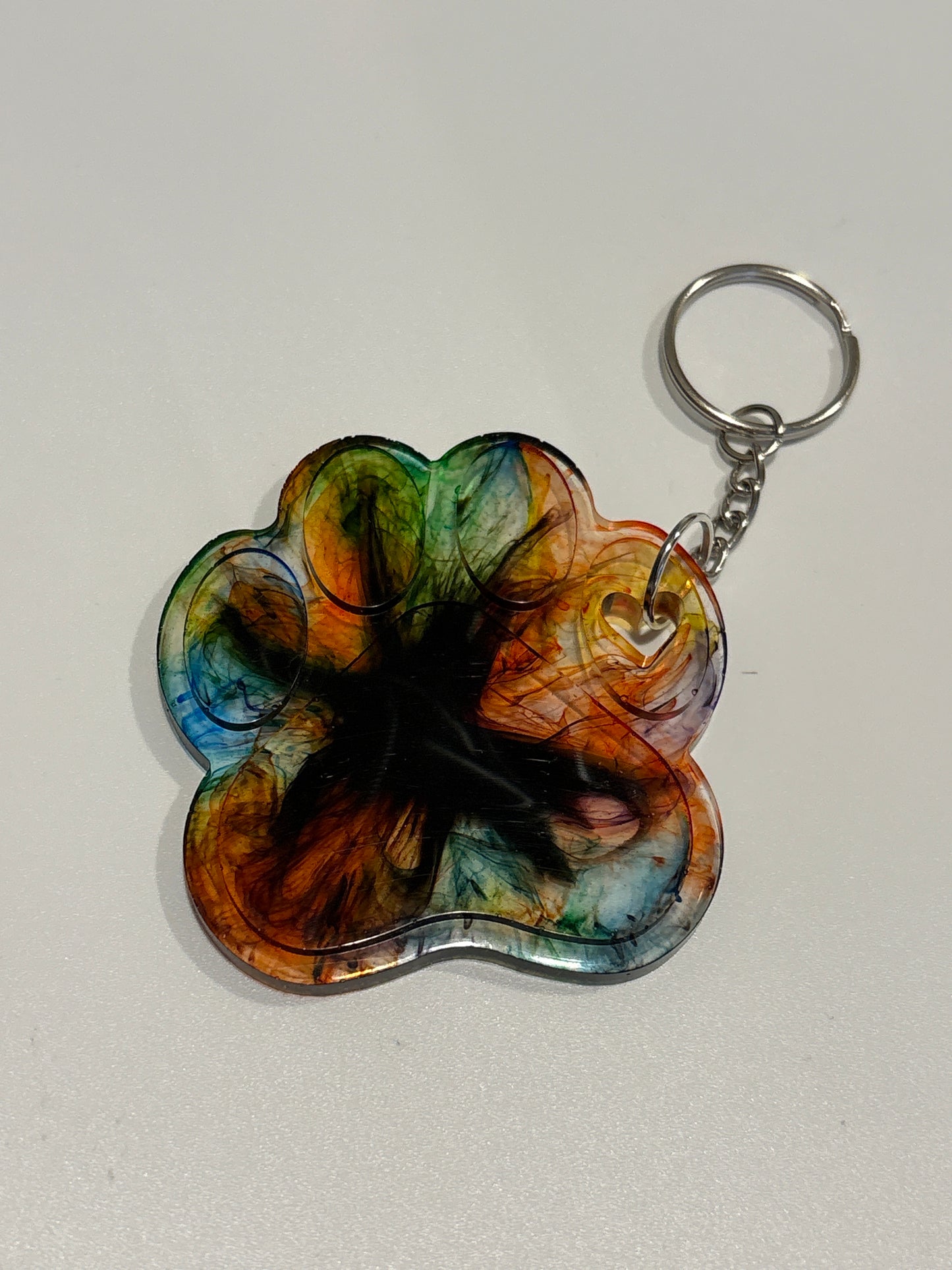 Paw print keychain
