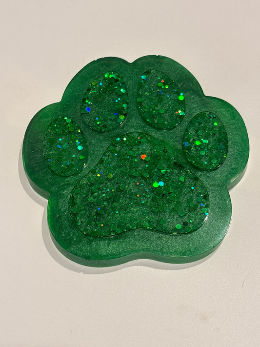 Paw print coaster