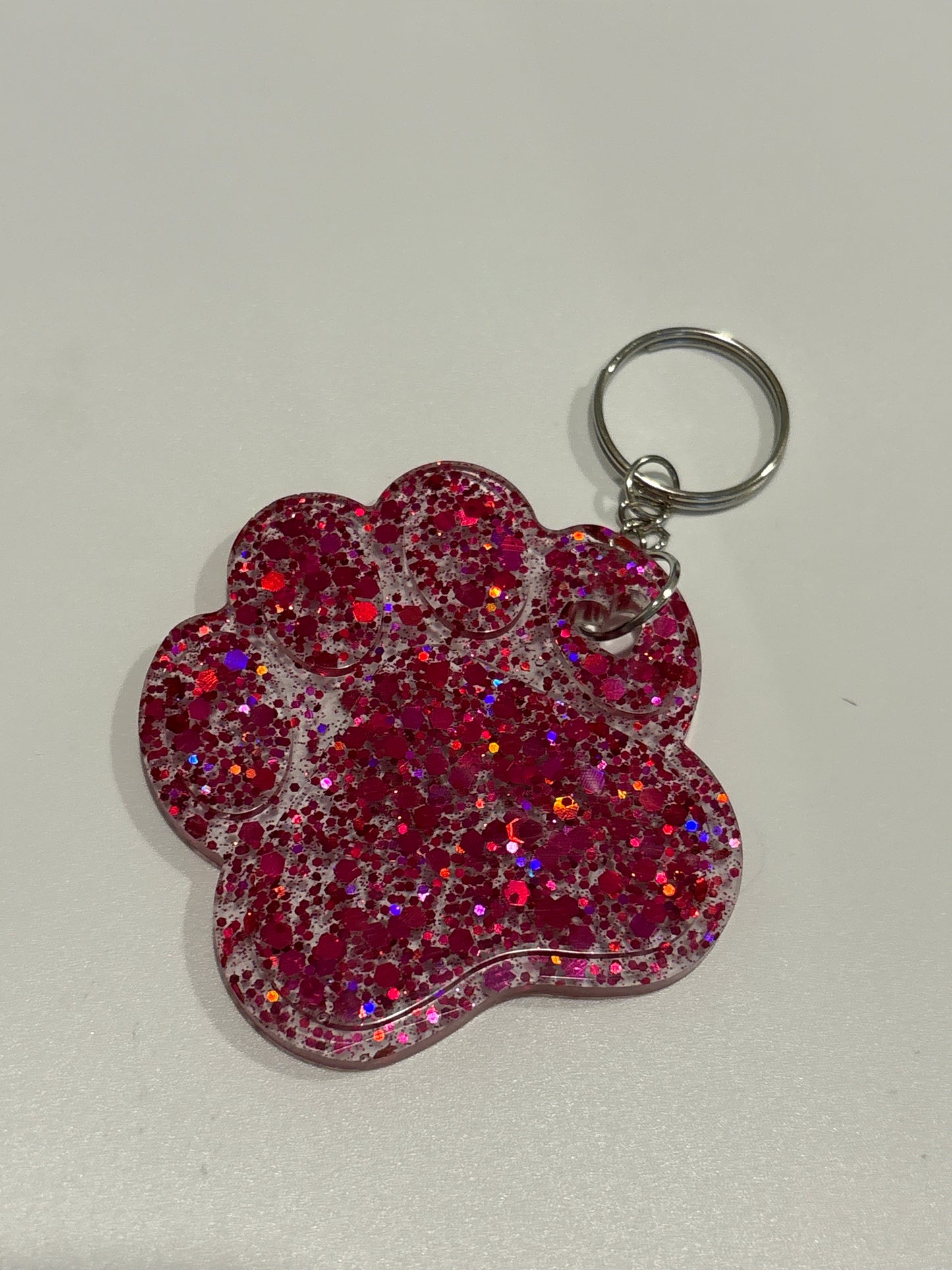 Paw print keychain