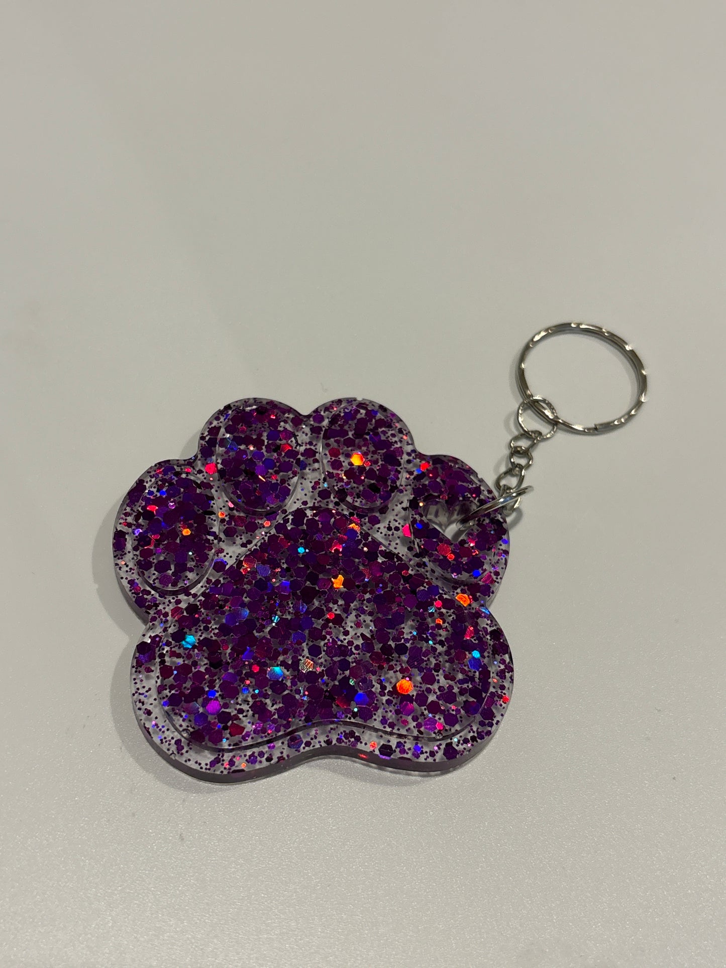 Paw print keychain
