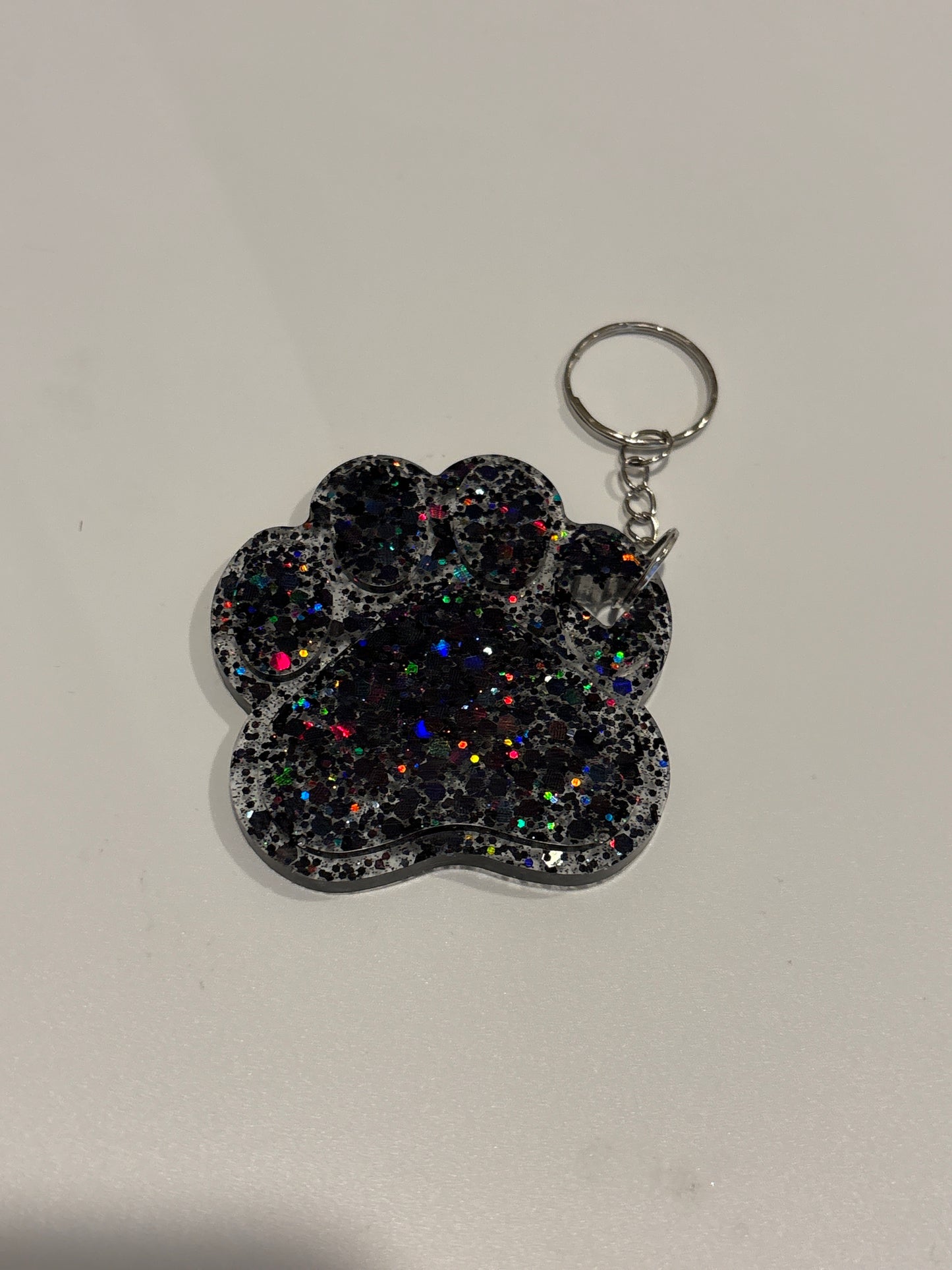 Paw print keychain