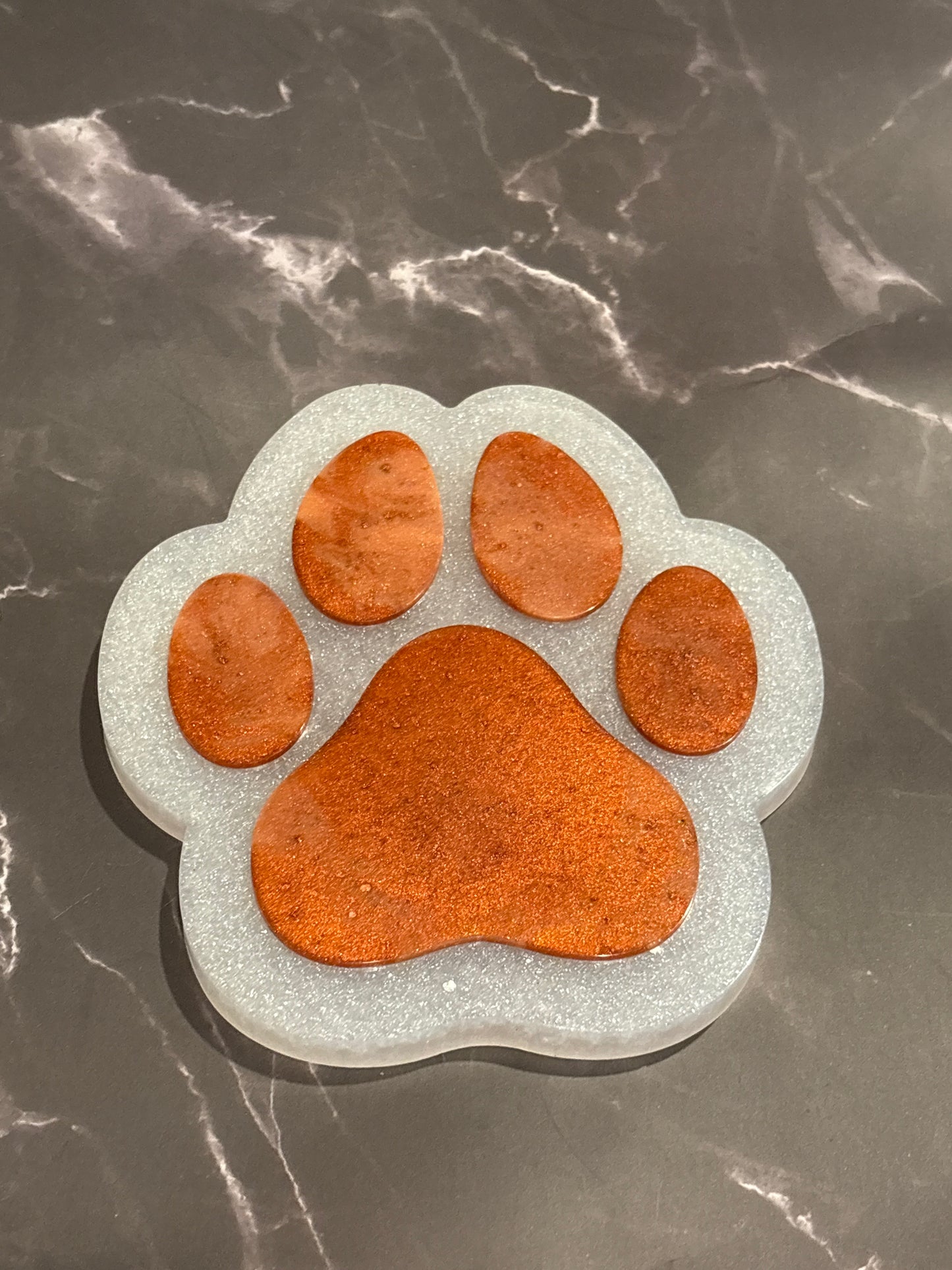 Paw print coaster