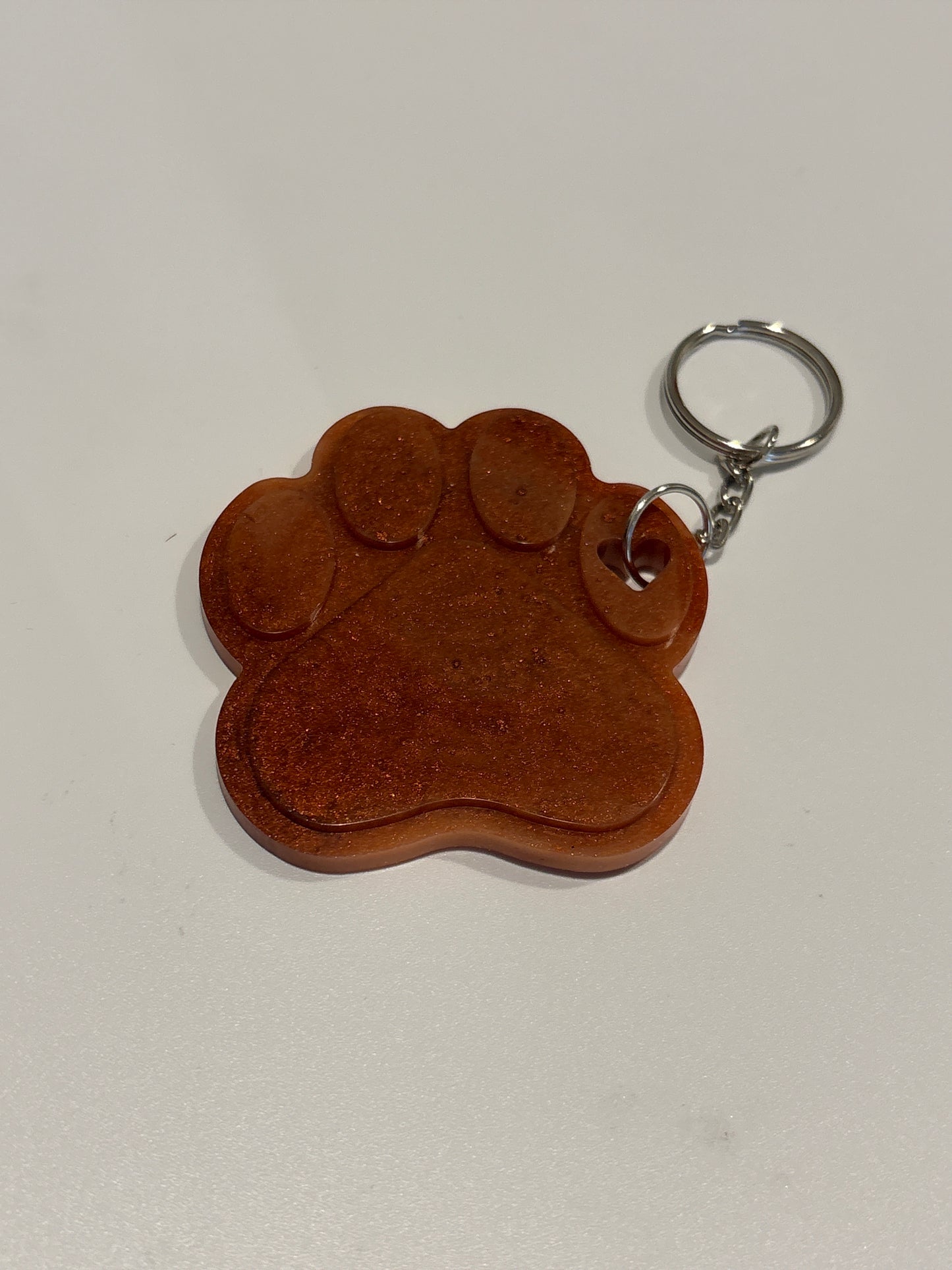Paw print keychain