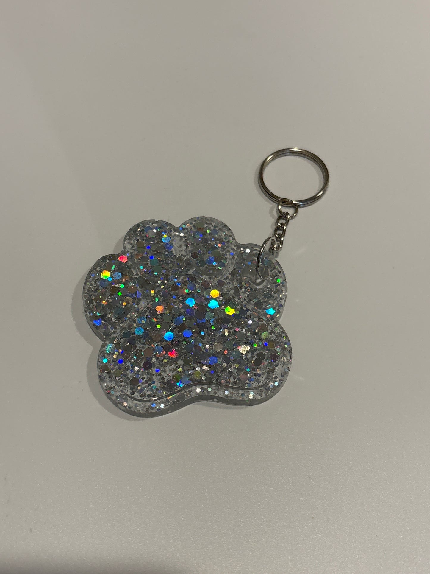 Paw print keychain