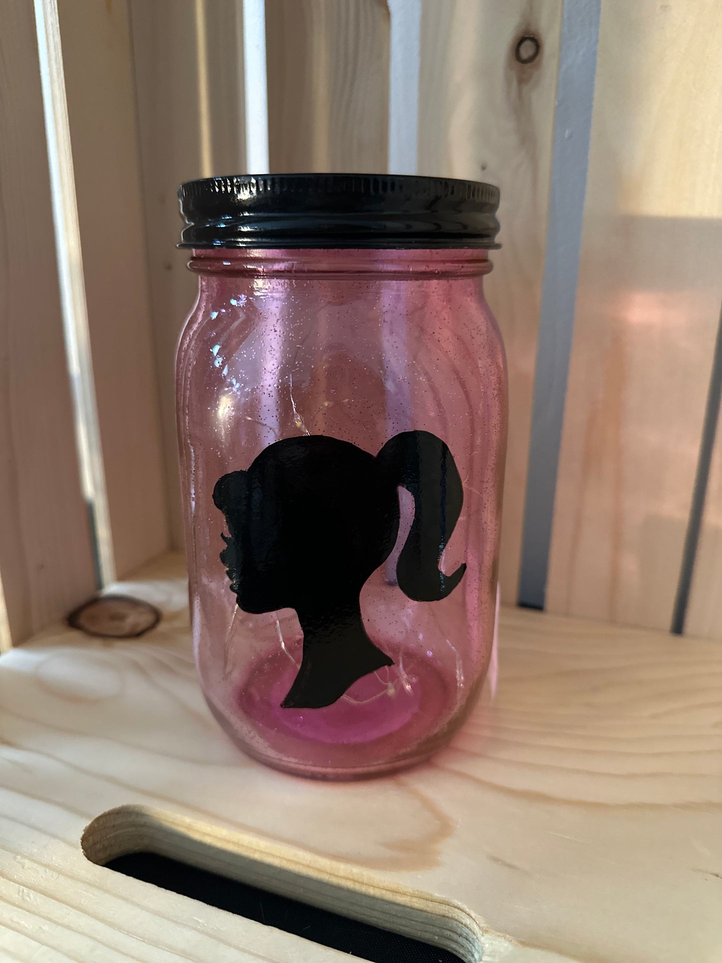 Barbie fairy light jar