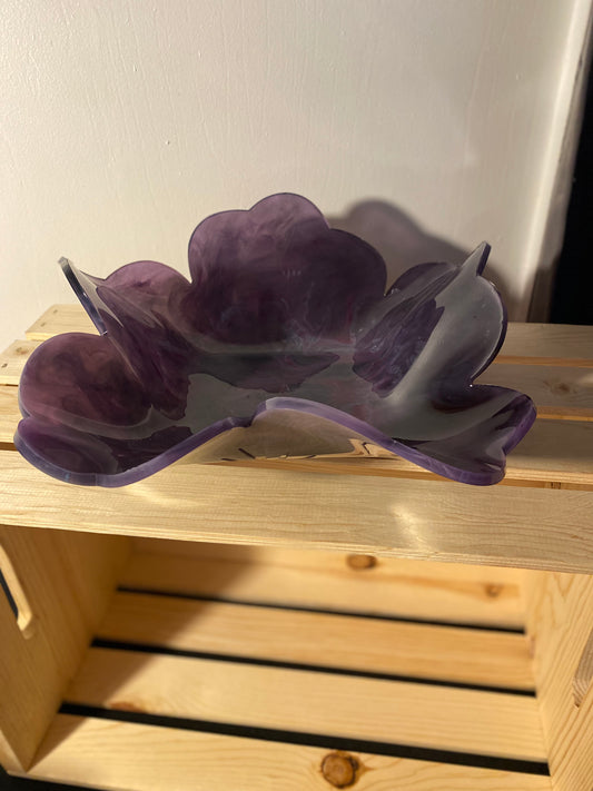 Large Purple Resin Bowl