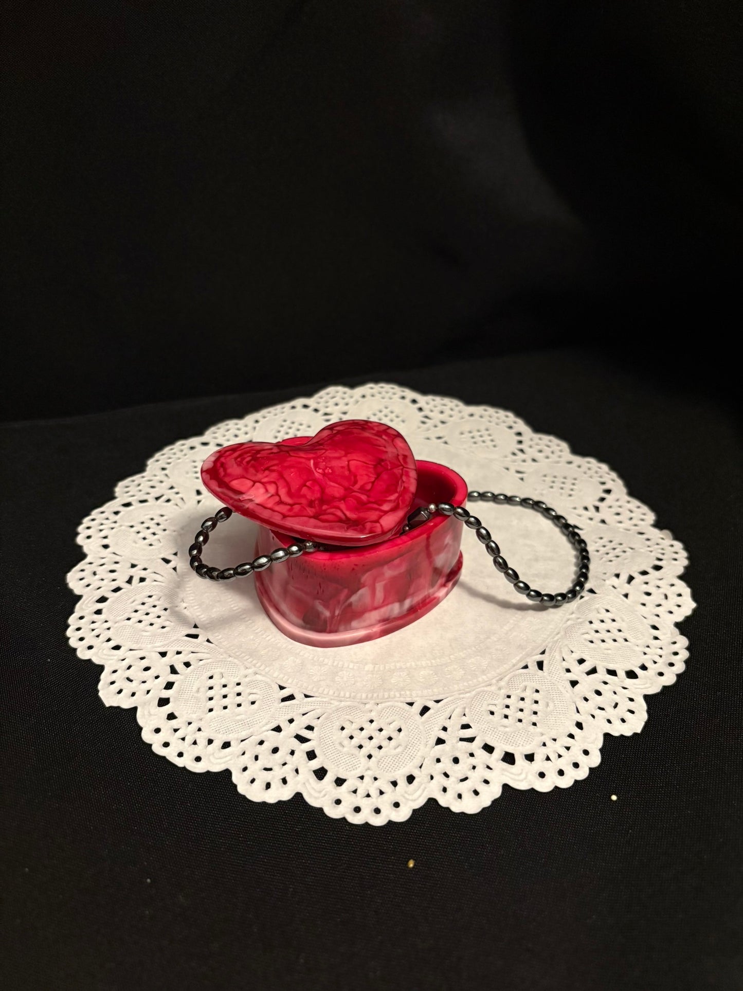 Small Heart Resin Trinket Box