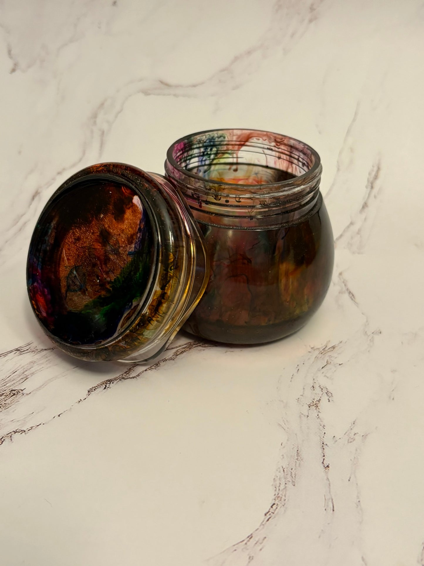 Resin Trinket Jar with Lid