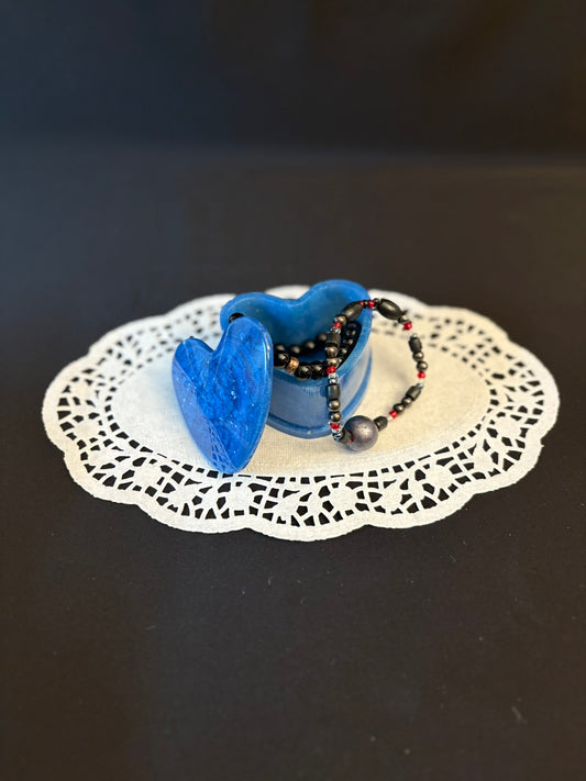 Small Heart Resin Trinket Box